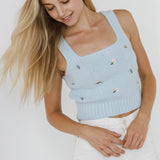 Floral Embroidered Knit Top