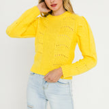 Pleated Long Sleeve Sweater