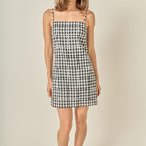 Gingham Slip Mini Dress