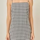 Gingham Slip Mini Dress