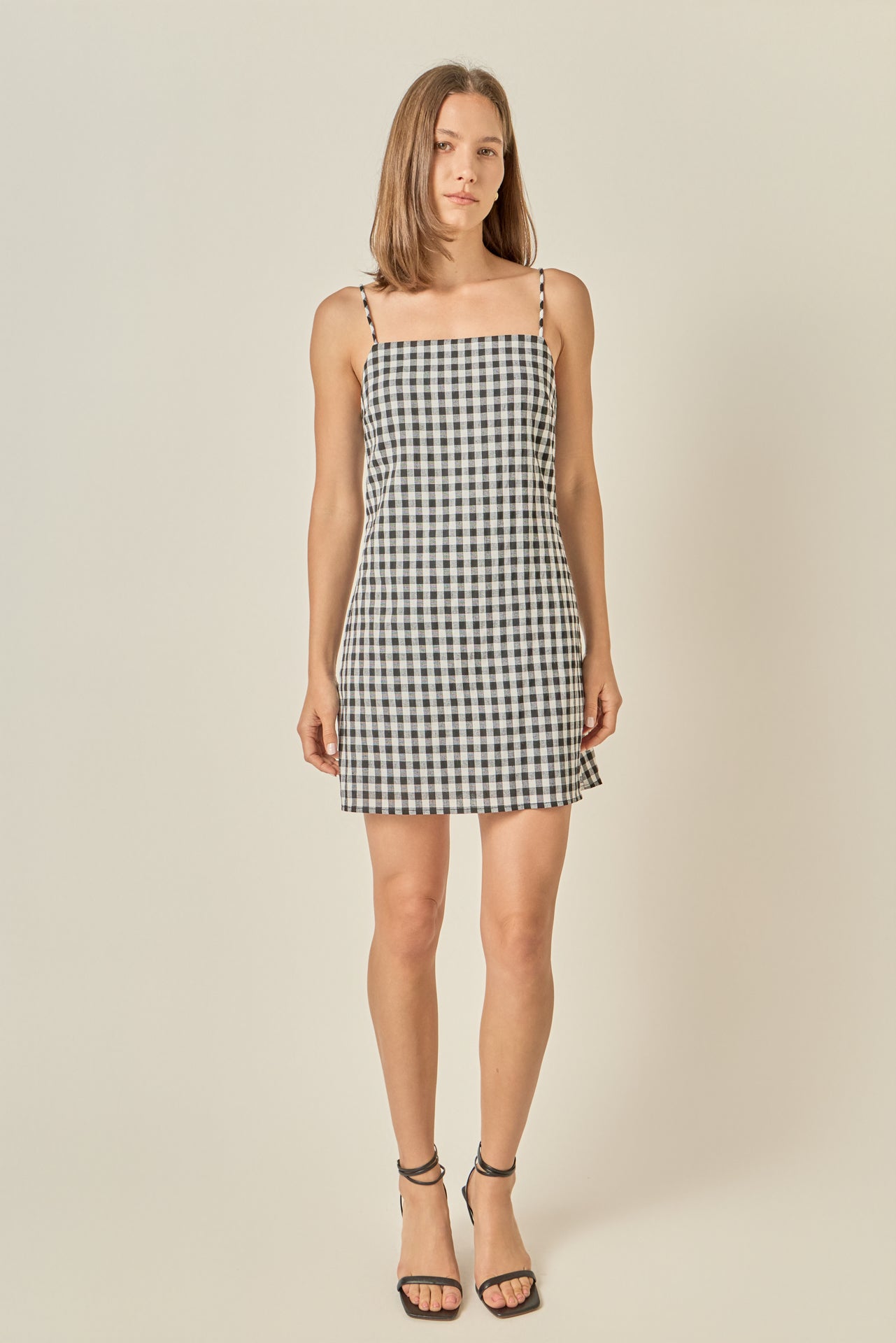 Gingham Slip Mini Dress