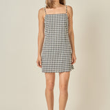 Gingham Slip Mini Dress