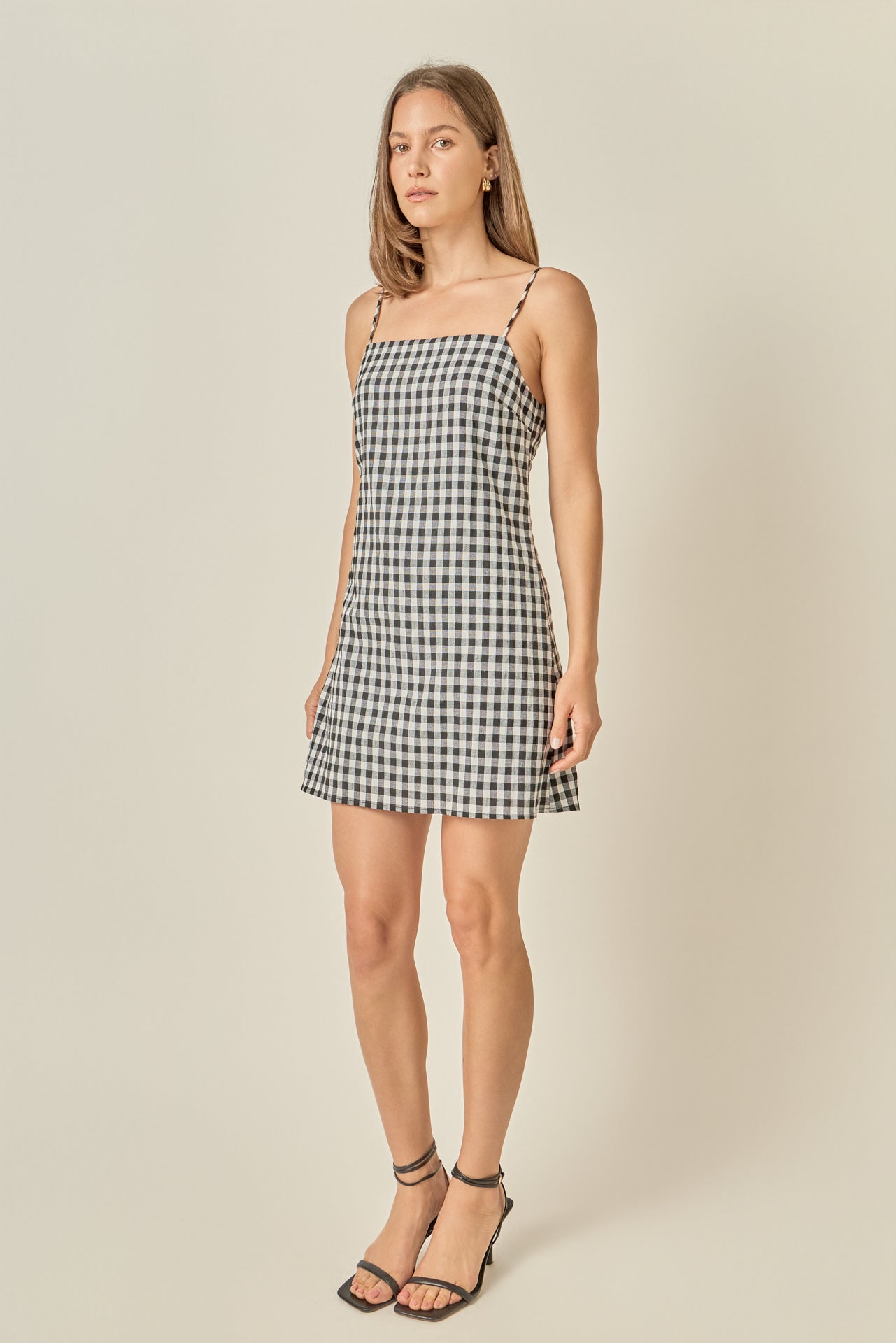 plaid mini dress black and white Black And White Plaid Slim Mini Dresses Women Temperament Elegant Bodycon Party Banquet Short Dress