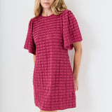 Tiered Jersey Mini Dress With Embroidery