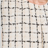 Premium Tweed Vest with Shoulder Pads