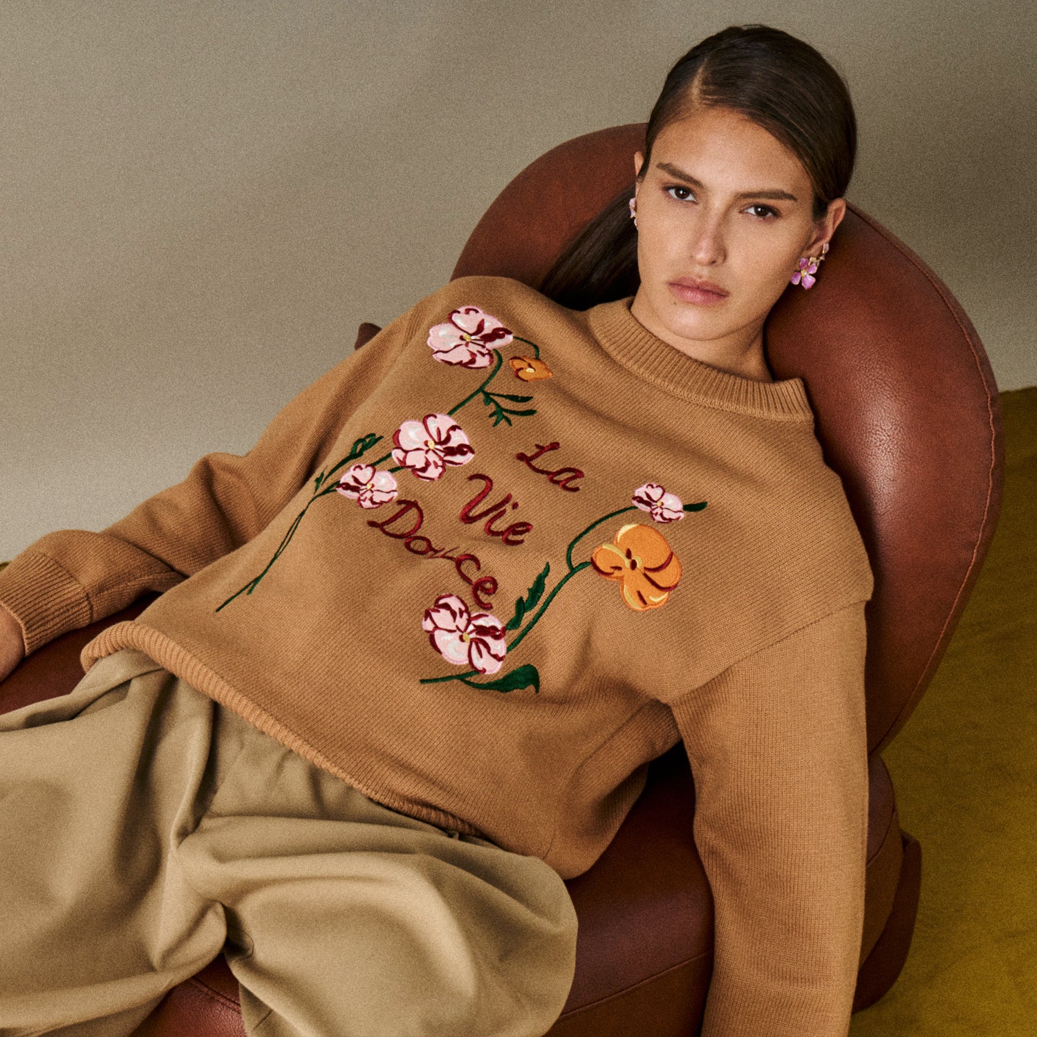 Heart Whipstitch Knit Sweater – English Factory