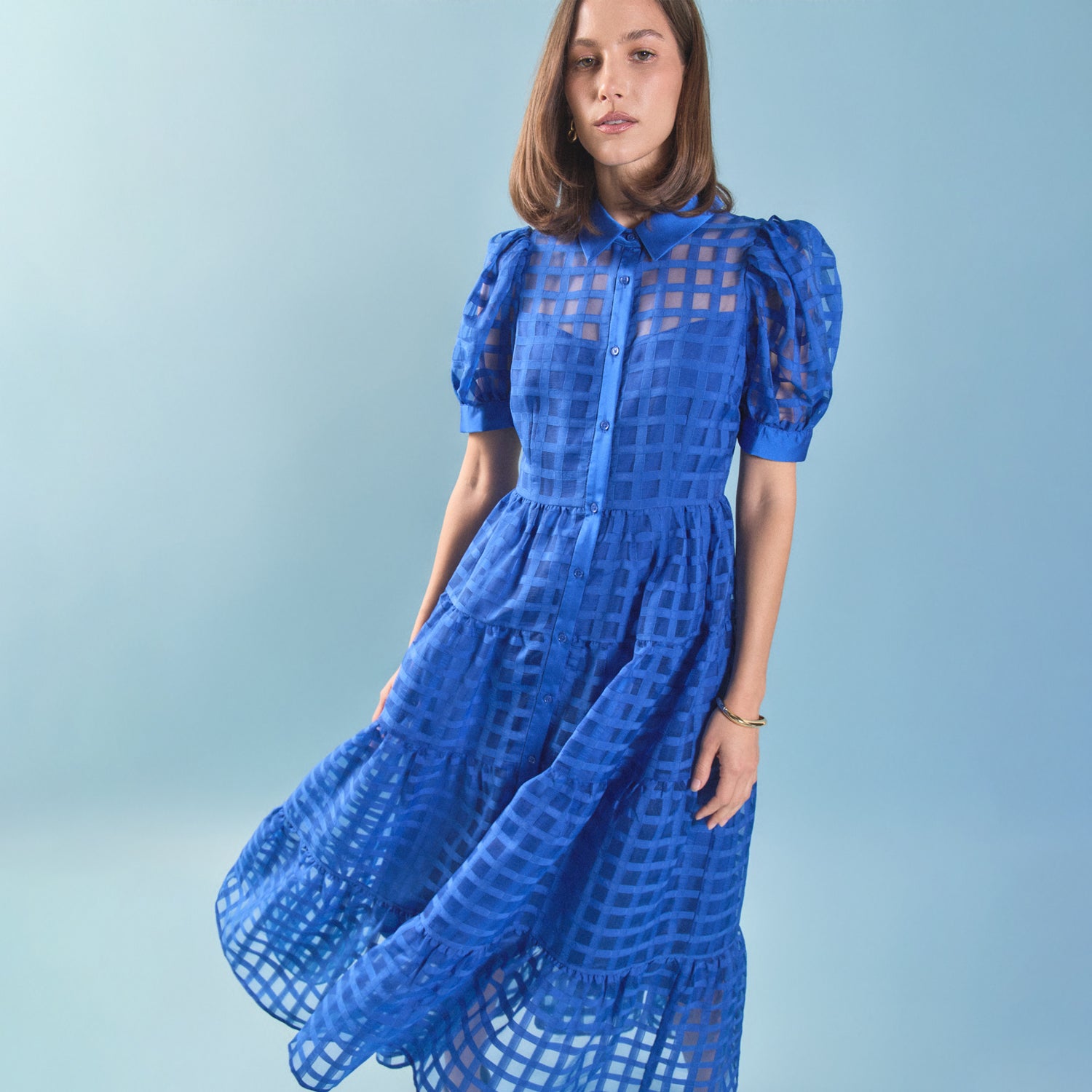 Stripe Jersey Midi Dress English Factory Stripe Jersey Midi Dress English Factory