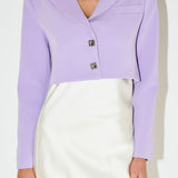 Silky Cropped Blazer
