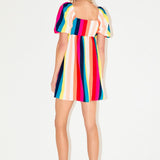 Multi Color Stripe Mini Dress