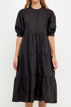 Load image into Gallery viewer, Short Puff Sleeve Midi Dress
