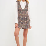 Tweed Pinafore Mini Dress