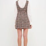 Tweed Pinafore Mini Dress
