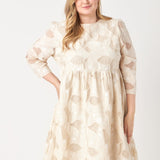 Embroidered Lace Midi Dress