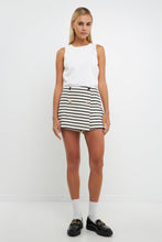 Load image into Gallery viewer, Striped Knit Skort with Button
