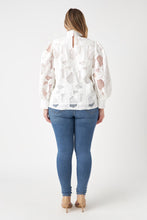 Load image into Gallery viewer, Embroidered Cotton Blouse with Smocked Neck
