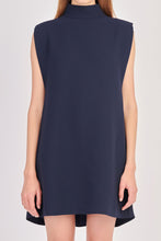 Load image into Gallery viewer, Mock Neck Sleeveless Shift Dress
