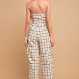 Premium Tweed Sleeveless Cargo Jumpsuit