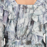 Ruffle Detail Long Sleeve Mini Dress