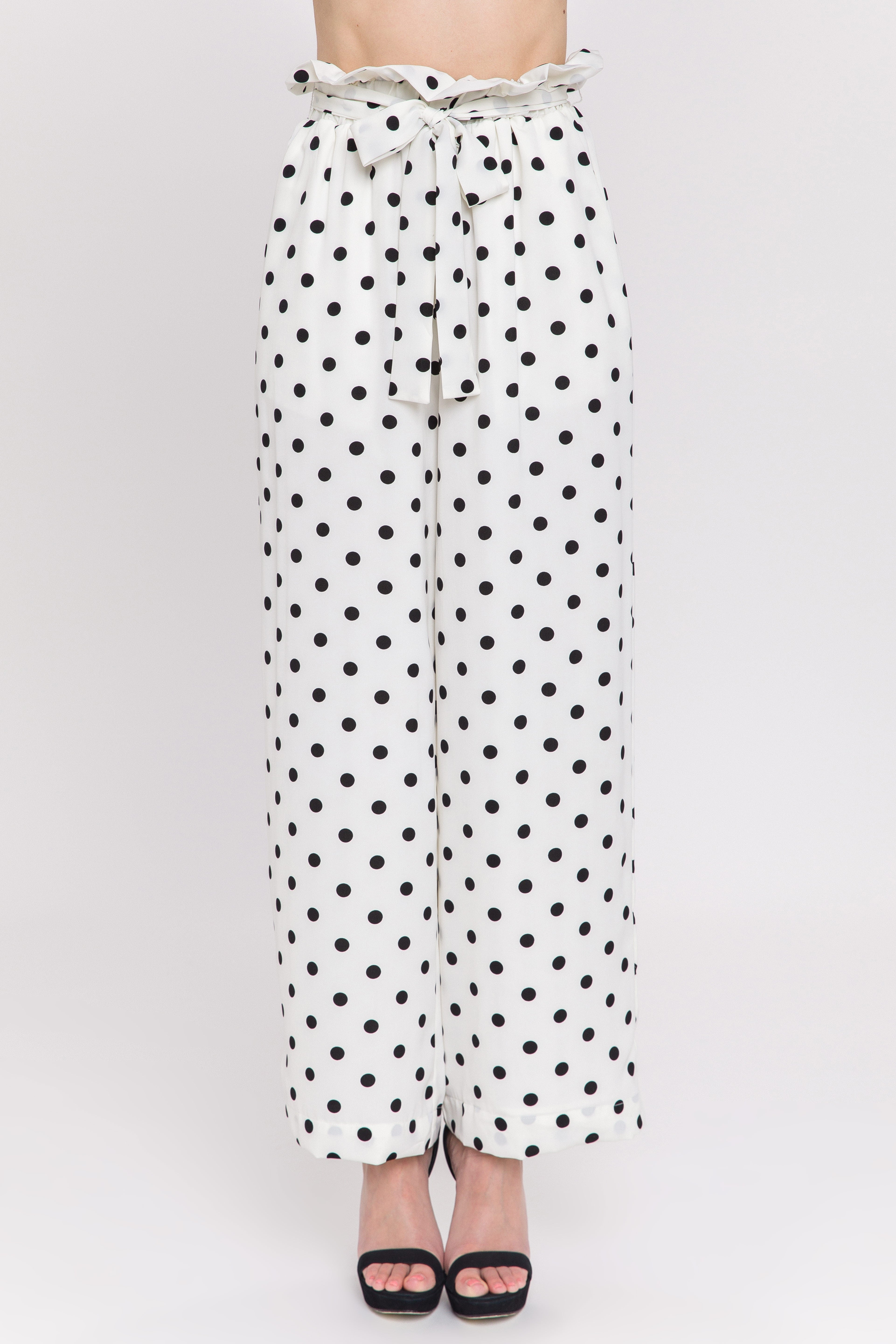 ENGLISH FACTORY - Polka Dot Wide Pants - PANTS available at Objectrare