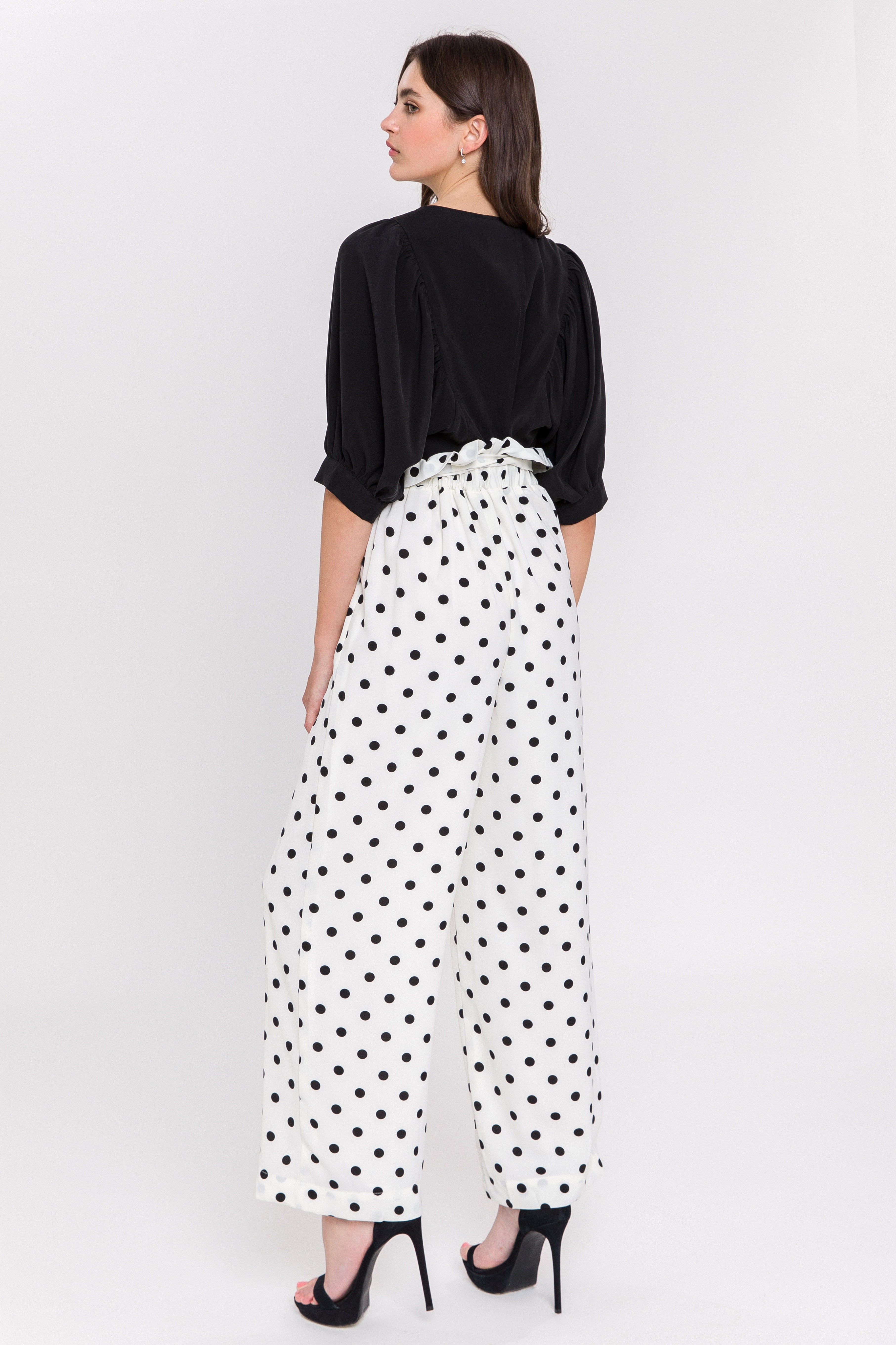ENGLISH FACTORY - Polka Dot Wide Pants - PANTS available at Objectrare