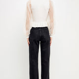 Sheer Sleeve Knit Top- Sold Out