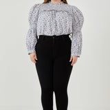 ENGLISH FACTORY - Floral Printed Cotton Long Sleeve Blouse - TOPS available at Objectrare
