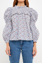 Load image into Gallery viewer, Floral Printed Cotton Long Sleeve Blouse
