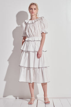 Tiered Midi Skirt