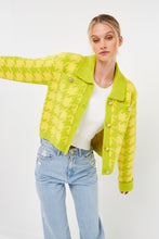 Load image into Gallery viewer, Houndstooth Collared Cardigan
