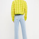 Houndstooth Collared Cardigan