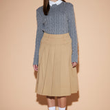 Mixed Media Cable Knit Sweater