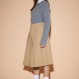 Mixed Media Cable Knit Sweater