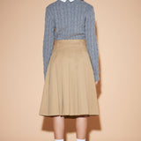 Mixed Media Cable Knit Sweater