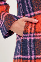 Load image into Gallery viewer, Colorblock Plaid Trench Coat
