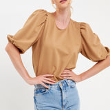 Puff Sleeve Ponte Top
