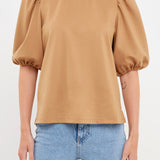 Puff Sleeve Ponte Top