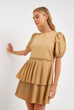 Load image into Gallery viewer, Pleated Tiered Mini Dress
