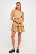 Load image into Gallery viewer, Pleated Tiered Mini Dress

