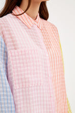 Load image into Gallery viewer, Color Block Gingham Shirt
