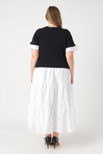 Load image into Gallery viewer, Mixed Media Short Sleeve Maxi Dress
