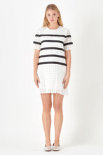 Load image into Gallery viewer, Eyelet Striped Shift Dress
