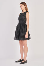 Load image into Gallery viewer, Striped Organza Sleeveless Mini Dress
