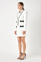 Load image into Gallery viewer, Bow Contrast Tweed Blazer
