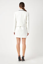 Load image into Gallery viewer, Bow Contrast Tweed Blazer
