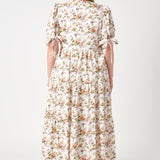 ENGLISH FACTORY-Floral Tiered Midi Dress-DRESSES available at Objectrare