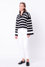 Load image into Gallery viewer, ENGLISH FACTORY - Striped Collared Cropped Sweater - SWEATERS &amp; KNITS available at Objectrare
