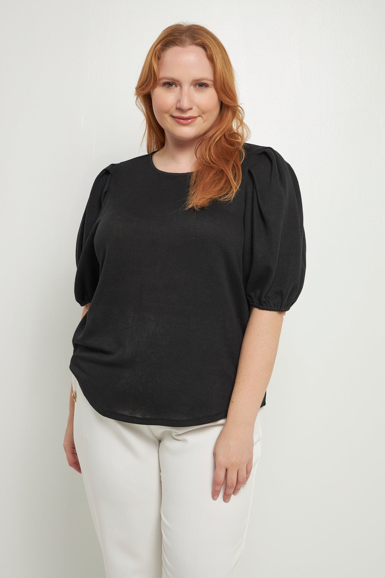 ENGLISH FACTORY - Pleated Shoulder Knit Top - TOPS available at Objectrare