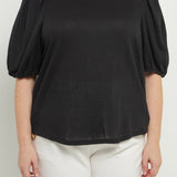 ENGLISH FACTORY - Pleated Shoulder Knit Top - TOPS available at Objectrare