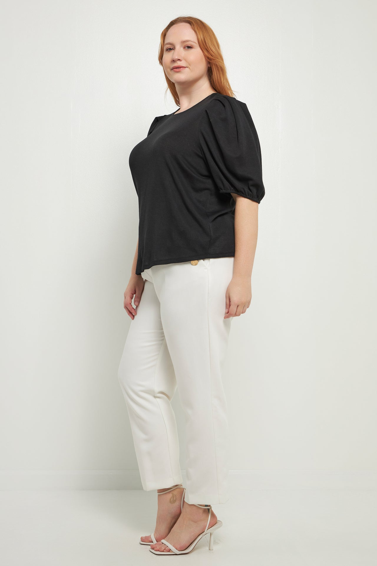 ENGLISH FACTORY - Pleated Shoulder Knit Top - TOPS available at Objectrare