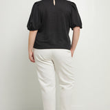 ENGLISH FACTORY - Pleated Shoulder Knit Top - TOPS available at Objectrare